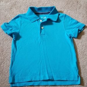 Boys 5t blue short sleeve polo shirt